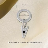 Rod Desyne 9/16in Noise-Canceling 10-pc. Curtain Rings