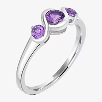 Silver Treasures Genuine Stone Sterling Band