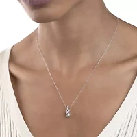 Silver Treasures Genuine Stone Sterling Silver 18 Inch Cable Pendant Necklace