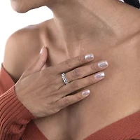 Silver Treasures Genuine Stone Sterling Band