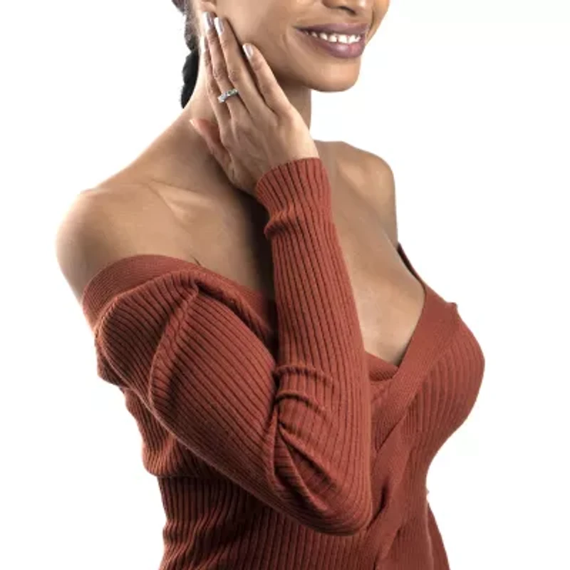 Silver Treasures Genuine Stone Sterling Band