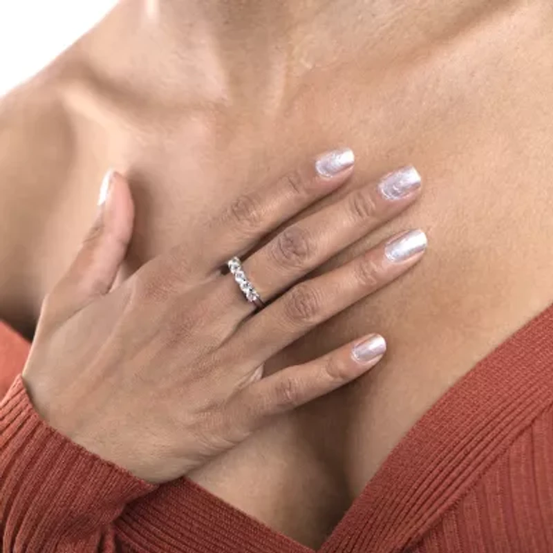 Silver Treasures Genuine Stone Sterling Band