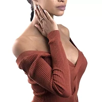 Silver Treasures Genuine Stone Sterling Band