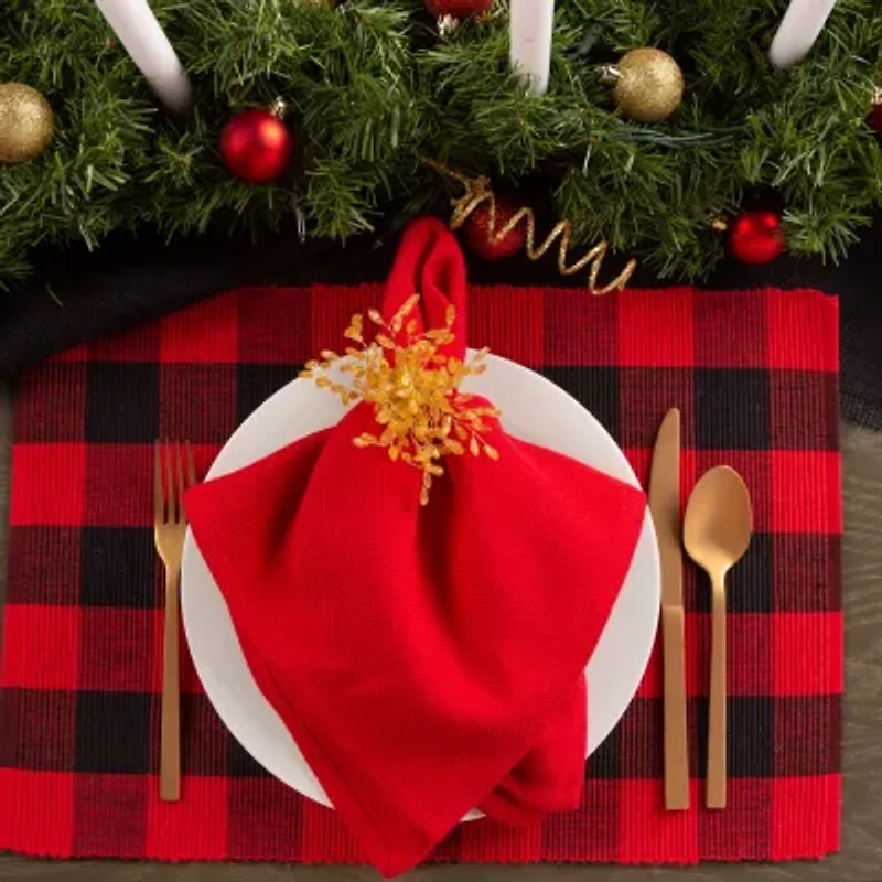 Design Imports Red Buffalo Check 6-pc. Placemat