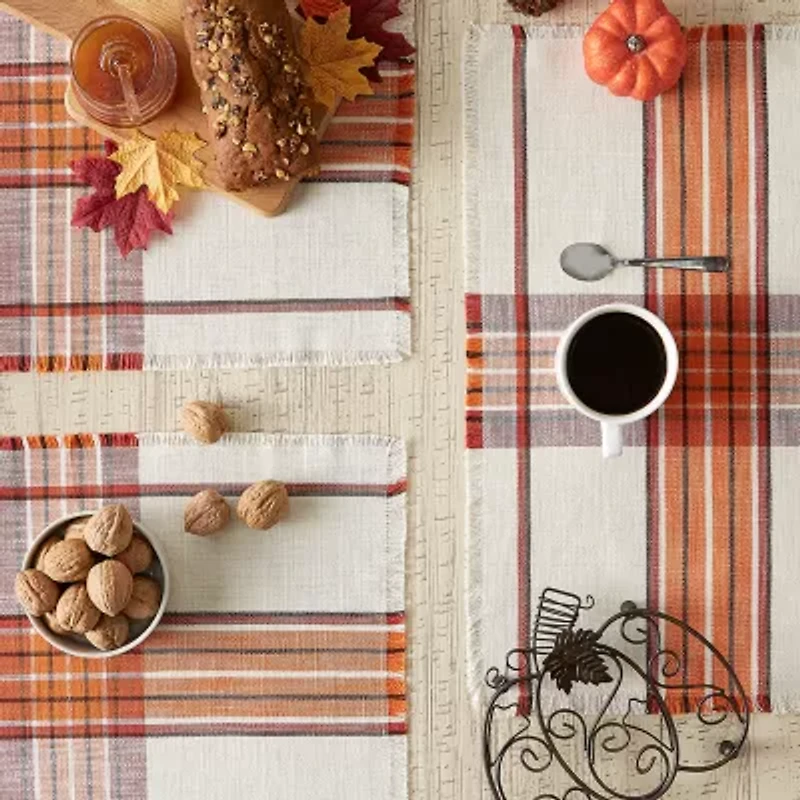 Design Imports Pumpkin Spice Plaid 6-pc. Placemat
