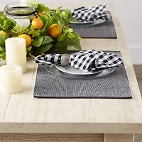 Design Imports Black & White 2-Tone Ribbed 6-pc. Table Linen Set