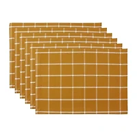 Design Imports Honey Gold Check 6-pc. Table Linen Set