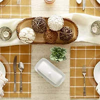 Design Imports Honey Gold Check 6-pc. Table Linen Set