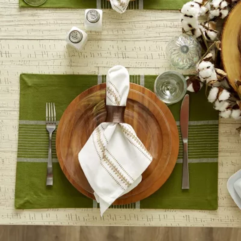 Design Imports Fiesta Green Check 6-pc. Table Linen Set