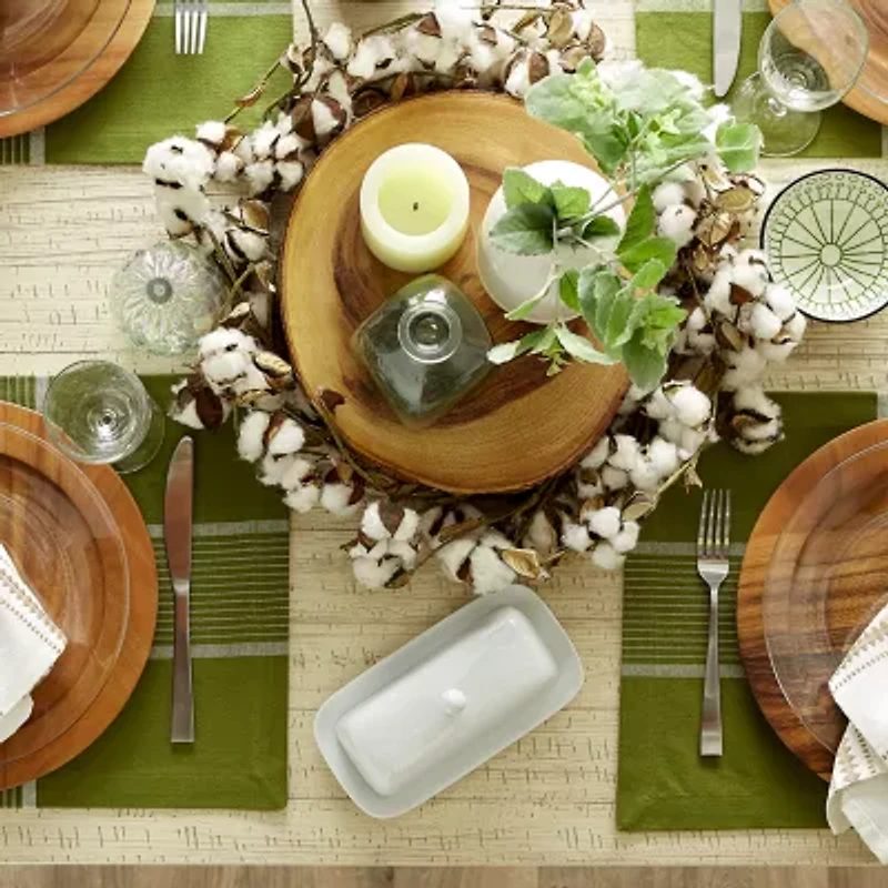 Design Imports Fiesta Green Check 6-pc. Table Linen Set