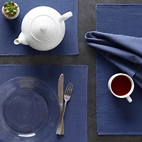Design Imports French Blue Ribbed 6-pc. Table Linen Set