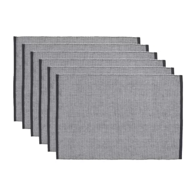 Design Imports Chambray Fine Ribbed 6-pc. Placemat