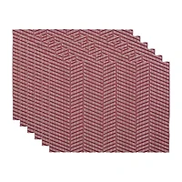 Design Imports Storm Blue Textured Twill Weave 6-pc. Placemat
