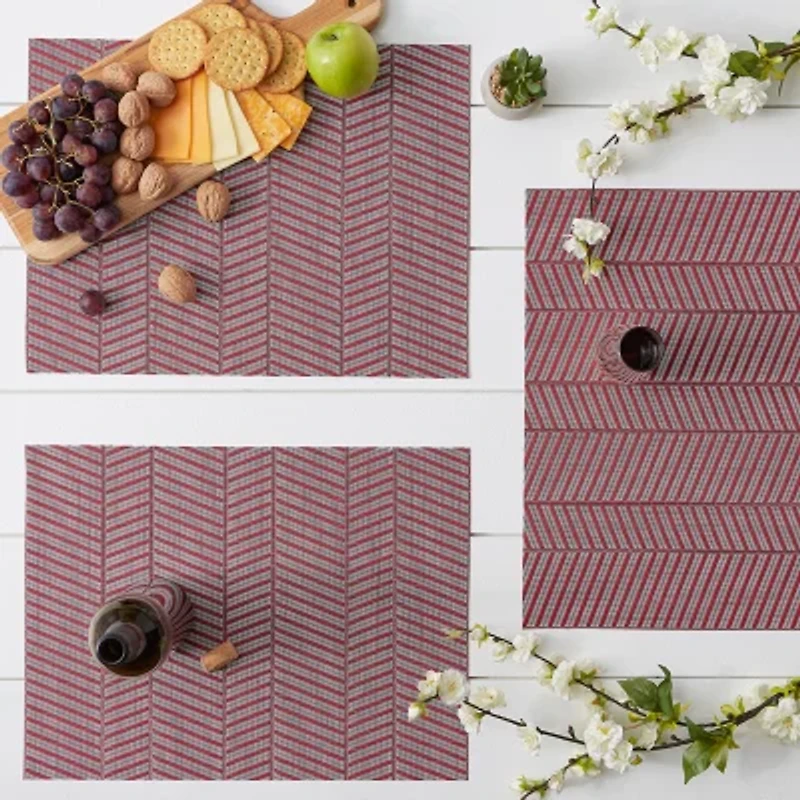 Design Imports Storm Blue Textured Twill Weave 6-pc. Placemat