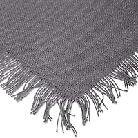 Design Imports Solid Gray Heavyweight Fringed 6-pc. Table Linen Set