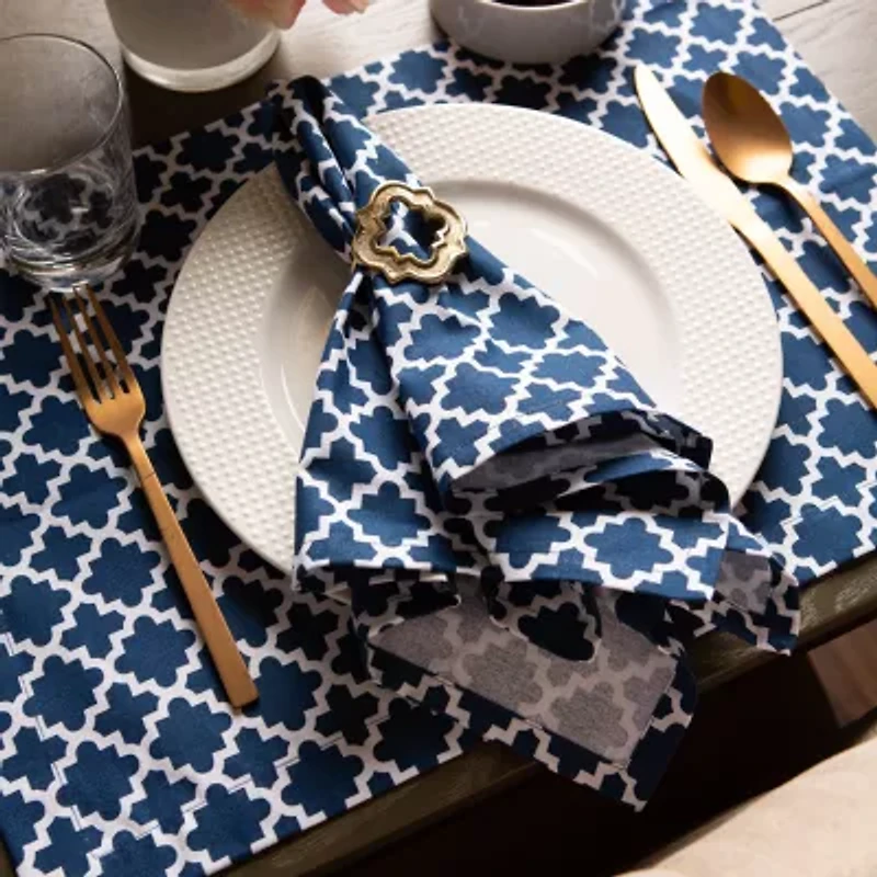 Design Imports Nautical Blue Lattice 6-pc. Placemats