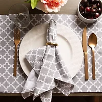 Design Imports Gray Lattice 6-pc. Placemats