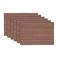 Design Imports Tango Red Stripe 6-pc. Placemats