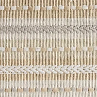 Design Imports Natural Tonal Stripe With Fringe 6-pc. Table Linen Set
