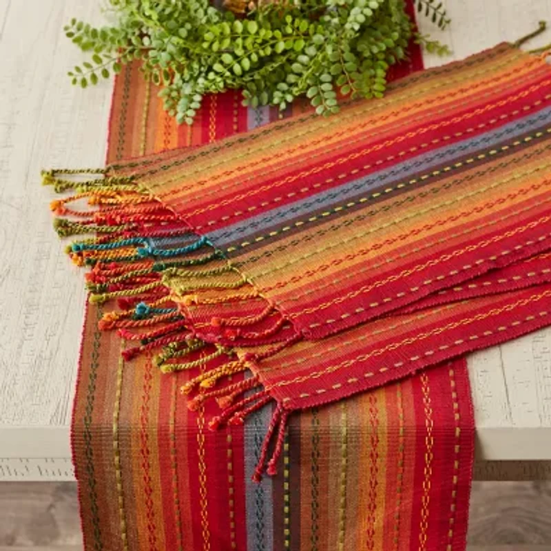 Design Imports Spice Tonal Stripe With Fringe 6-pc. Placemats