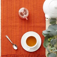 Design Imports Variegated Burnt Orange Fringe 6-pc. Placemats