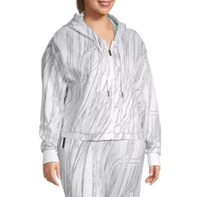 Sports Illustrated Womens Long Sleeve Fleece Zipper Active Hoodie