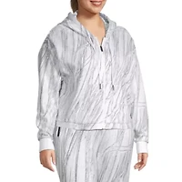 Sports Illustrated Womens Long Sleeve Fleece Zipper Active Hoodie