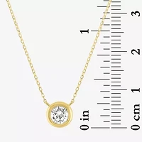 Diamond Addiction (G-H / Si2-I1) Womens 1/2 CT. T.W. Lab Grown White Diamond 10K Gold Round 18 Inch Pendant Necklace