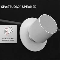 Sharper Image Spastudio Waterproof Bluetooth Speaker with Magnetic Mount And Rechargable Battery