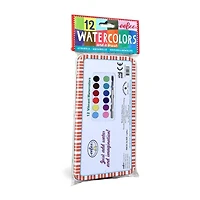 Eeboo Mushroom Watercolors Paint Set/12 Colors 2-pc. Coloring Set