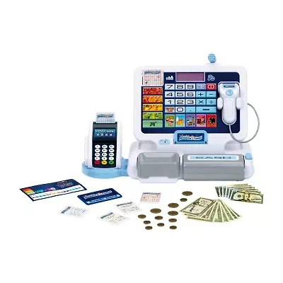 Theo Klein Shopping Center: Tablet & Cash Register Station Kids Pretend Play Ages 3+ 32-pc. Toy Tool
