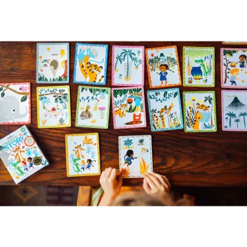 Eeboo Volcano Island Create A Story Pre-Literacy Cards Interactive Toy