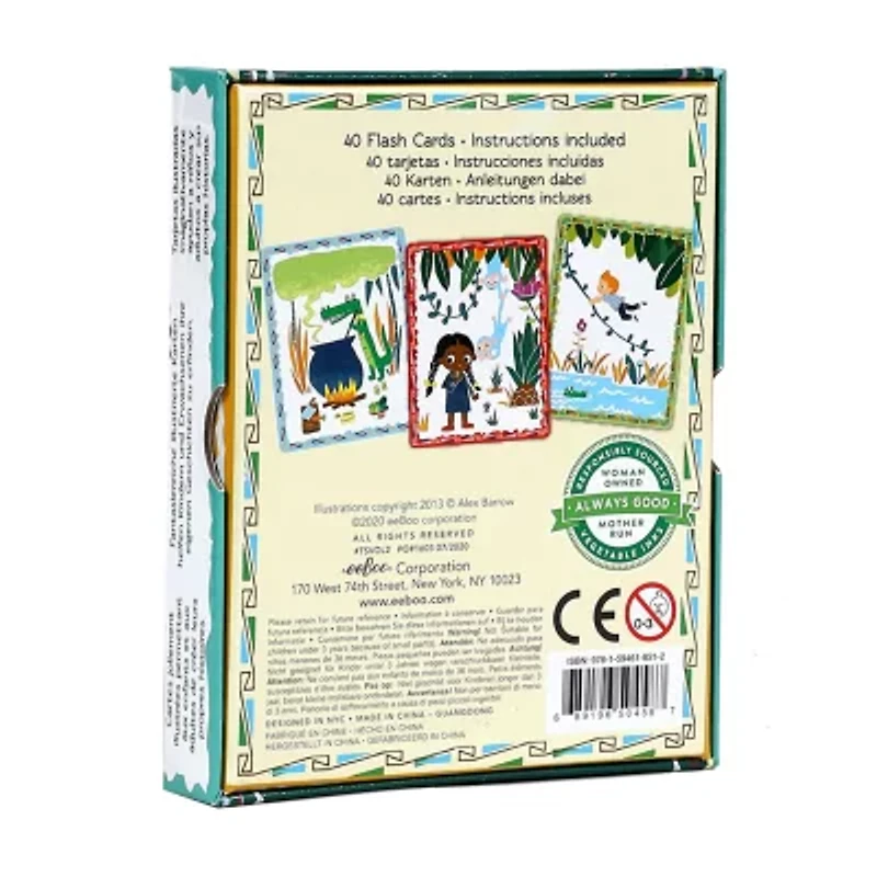 Eeboo Volcano Island Create A Story Pre-Literacy Cards Interactive Toy