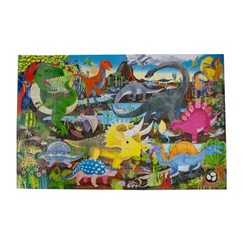 Eeboo Land Of Dinosaurs 100 Piece 100-pc. Puzzle