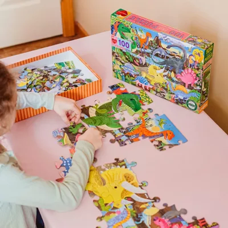 Eeboo Land Of Dinosaurs 100 Piece 100-pc. Puzzle