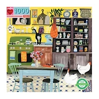 Eeboo Piece And Love Kitchen Chickens 1000 Piece Square Adult Jigsaw 1000-pc. Puzzle