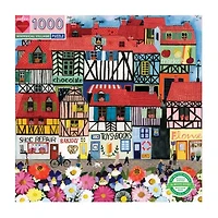Eeboo Piece And Love Whimsical Village  1000 Piece Square Adult Jigsaw 1000-pc. Puzzle