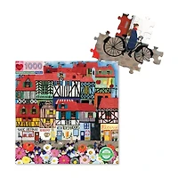 Eeboo Piece And Love Whimsical Village  1000 Piece Square Adult Jigsaw 1000-pc. Puzzle
