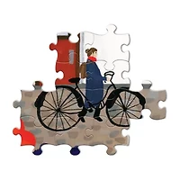 Eeboo Piece And Love Whimsical Village  1000 Piece Square Adult Jigsaw 1000-pc. Puzzle