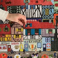 Eeboo Piece And Love Whimsical Village  1000 Piece Square Adult Jigsaw 1000-pc. Puzzle