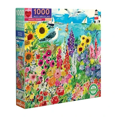 Eeboo Piece And Love Seagull Garden 1000  Piece Rectangular Adult Jigsaw 1000-pc. Puzzle