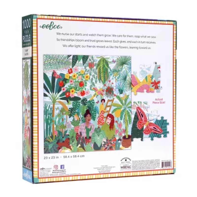 Eeboo Piece And Love Plant Ladies 1000 Piece Square Adult Jigsaw 1000-pc. Puzzle