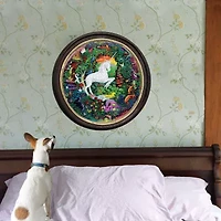 Eeboo Piece And Love Unicorn Garden 500 Piece Round Circle Jigsaw 500-pc. Puzzle