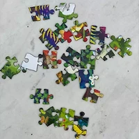 Eeboo Piece And Love Unicorn Garden 500 Piece Round Circle Jigsaw 500-pc. Puzzle