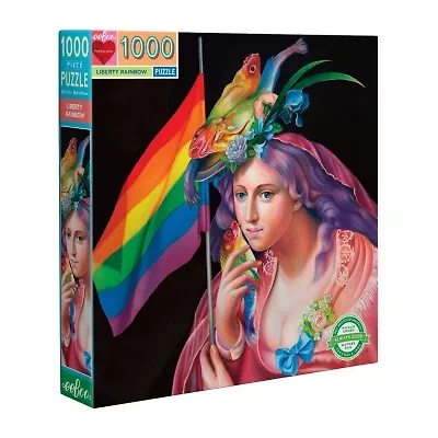 Eeboo Piece And Love Liberty Rainbow 1000 Piece Square Adult Jigsaw 1000-pc. Puzzle