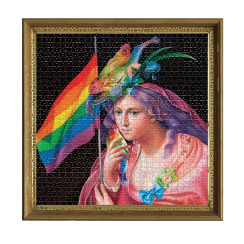 Eeboo Piece And Love Liberty Rainbow 1000 Piece Square Adult Jigsaw 1000-pc. Puzzle