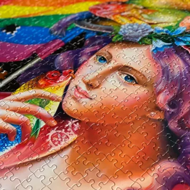 Eeboo Piece And Love Liberty Rainbow 1000 Piece Square Adult Jigsaw 1000-pc. Puzzle