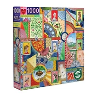 Eeboo Piece And Love Ufo Victorian Ladies 1000 Piece Adult Square Jigsaw 1000-pc. Puzzle