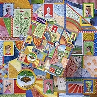 Eeboo Piece And Love Ufo Victorian Ladies 1000 Piece Adult Square Jigsaw 1000-pc. Puzzle