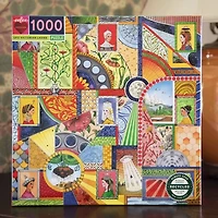 Eeboo Piece And Love Ufo Victorian Ladies 1000 Piece Adult Square Jigsaw 1000-pc. Puzzle